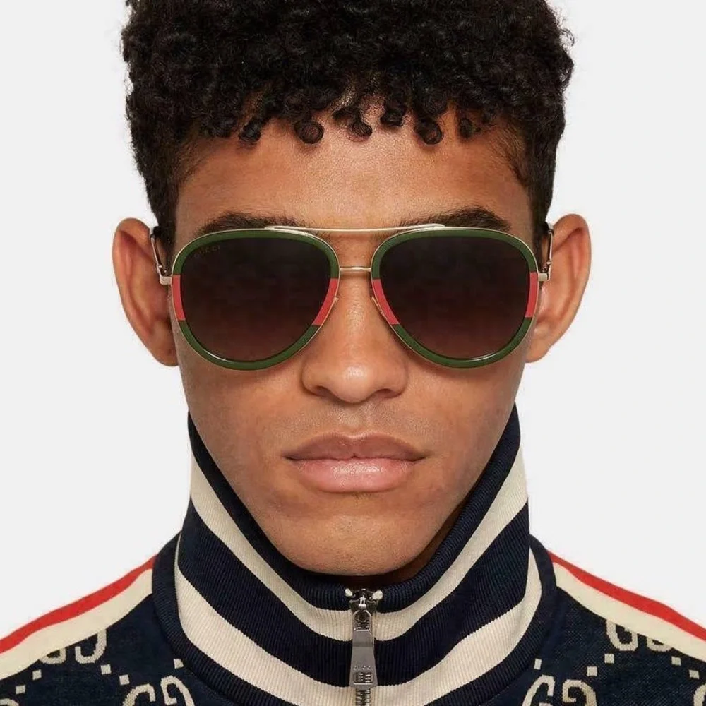 NEW GUCCI GG0062S 003 AVIATOR FRAME SUNGLASSES GUCCI
